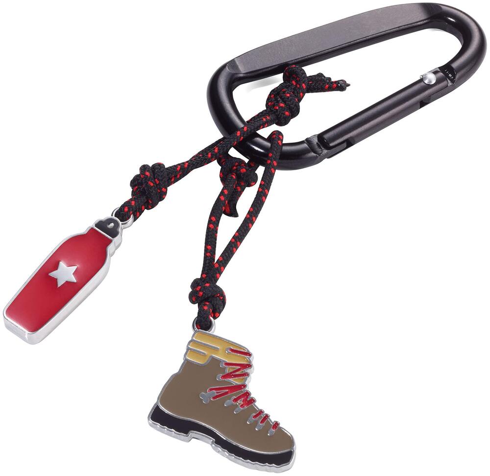 7686 WANDERFREUND - KR19-6/BK - keyring with snap hook - 2 pendants on